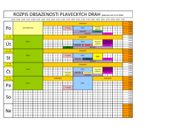 So Ne Pá Čt St Út Po ROZPIS OBSAZENOSTI PLAVECKÝCH DRAH