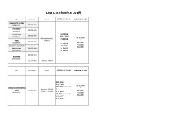 DNY OTEVŘEN&Yacute;CH DVEŘ&Iacute;