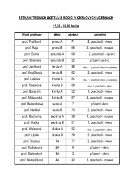 kmenových učebnách