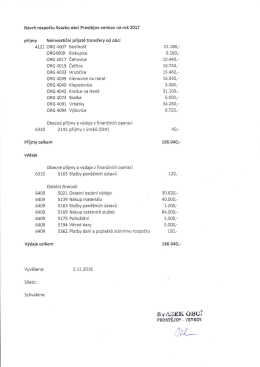 Svazek rozpočet 2017.