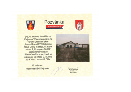 Pozvánka - Nové Dvory