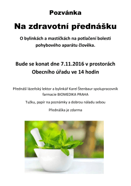 Na zdravotní přednášku