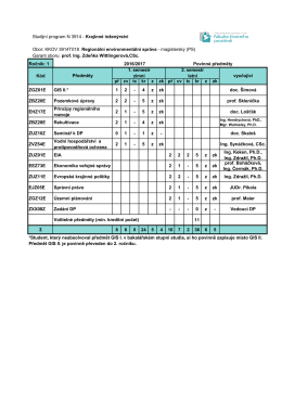 Studijn&iacute; program N 3914 - Krajinn&eacute; inžen&yacute;rstv&iacute; Obor: KKOV
