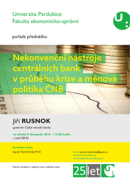 Nekonvenční nástroje centrálních bank v průběhu krize a měnová