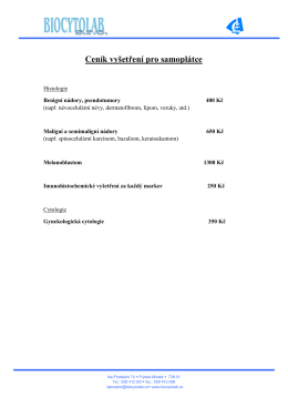 Cen&iacute;k vy&scaron;etřen&iacute; pro samopl&aacute;tce