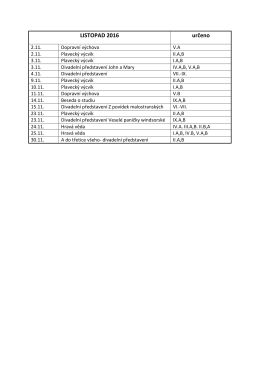 LISTOPAD 2016 určeno