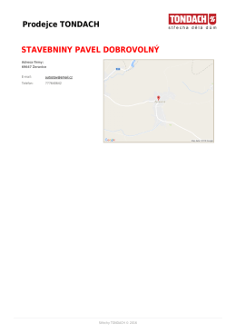 STAVEBNINY PAVEL DOBROVOLN&Yacute; Prodejce TONDACH
