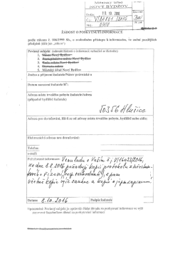 Žádost o informace k úniku psa u č.p. 131 v obci Hlušice