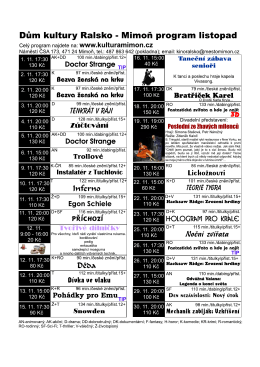 Program kina křivky