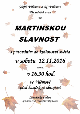 Pozvání na Martinskou slavnost