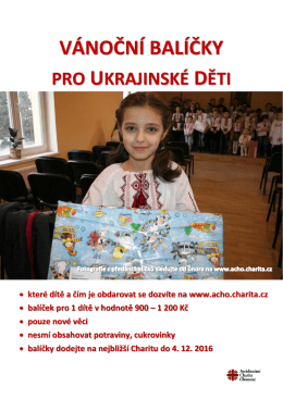 Vánoční balíčky pro ukrajinské děti