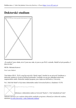 Doktorské studium - 2. Lékařská fakulta