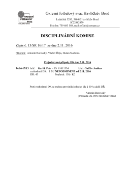 DISCIPLIN&Aacute;RN&Iacute; KOMISE
