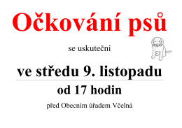 Očkování psů