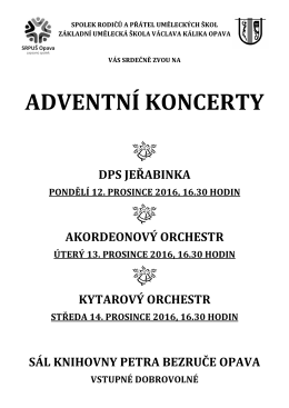 ADVENTNÍ KONCERTY