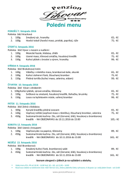 Týdenní menu - 45. týden