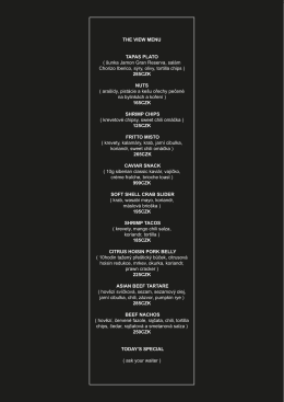 THE VIEW MENU TAPAS PLATO