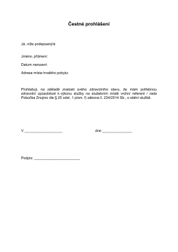Čestn&eacute; prohl&aacute;&scaron;en&iacute;