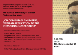 &bdquo;ON COMPUTABLE NUMBERS, WITH AN APPLICATION TO THE