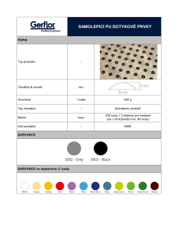 Gerflor samolepicí PU dotykové prvky