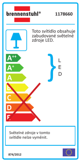 1178660 LED Toto svítidlo obsahuje zabudované