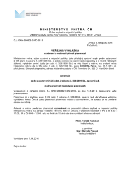ČOKOTA Pavol - Ministerstvo vnitra České republiky