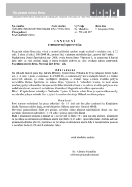 USNESEN Í o ustanovení opatrovníka