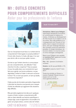 Atelier Filliozat M1