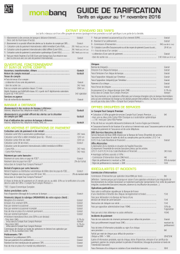 guide de tarification