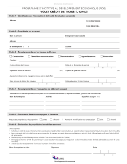Demande d`admission au cr&eacute;dit - D&eacute;veloppement &eacute;conomique de