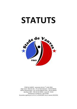 Statuts 2016 du Stade de Vanves
