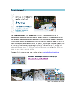 Projet « Art public »