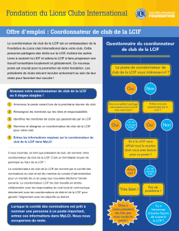 Coordonnateur de club de la LCIF