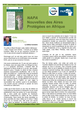 T&eacute;l&eacute;charger la lettre des Aires Prot&eacute;g&eacute;es d`Afrique