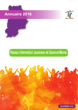 Annuaire du R&eacute;seau Information Jeunesse 77 en PDF