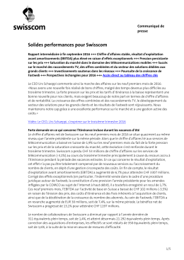Communiqué de presse