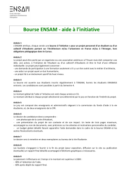 DOSSIER bourses &agrave; l`initiative-1 - Ecole Nationale Sup&eacute;rieure d