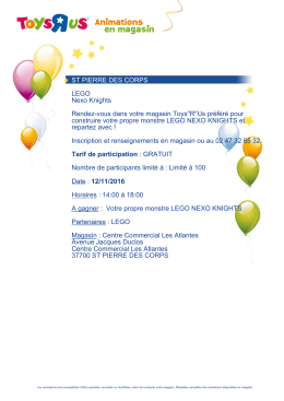 ST PIERRE DES CORPS LEGO Nexo Knights Rendez