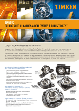 UC-Series Ball Bearing Housed Units Sell Sheet