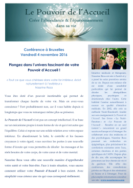 Documentation - Bienvenue sur le site de Nassrine Reza