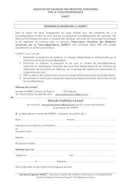 formulaire de demande d`adhésion