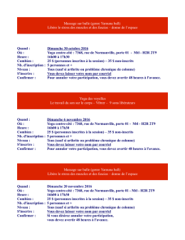 Télécharger l`horaire - yogacentre