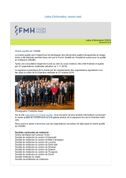 Newsletter ASQM novembre 2016