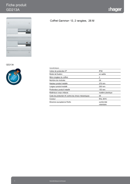 Fiche produit GD213A
