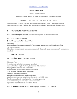 Voir le d&eacute;roulement de la c&eacute;l&eacute;bration