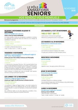 programme novembre 2016 - Thonon-les