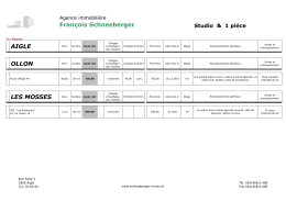 1 pièce - Agence Immobilière François Schneeberger