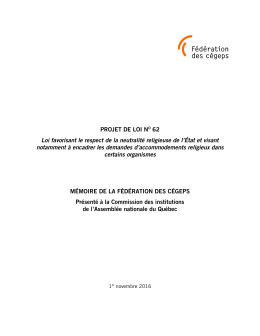 m&eacute;moire - F&eacute;d&eacute;ration des c&eacute;geps