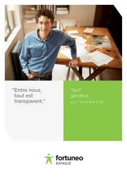 Tarif - Fortuneo