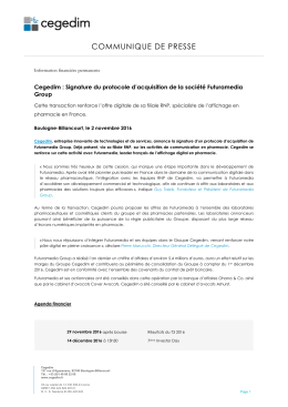 communique de presse